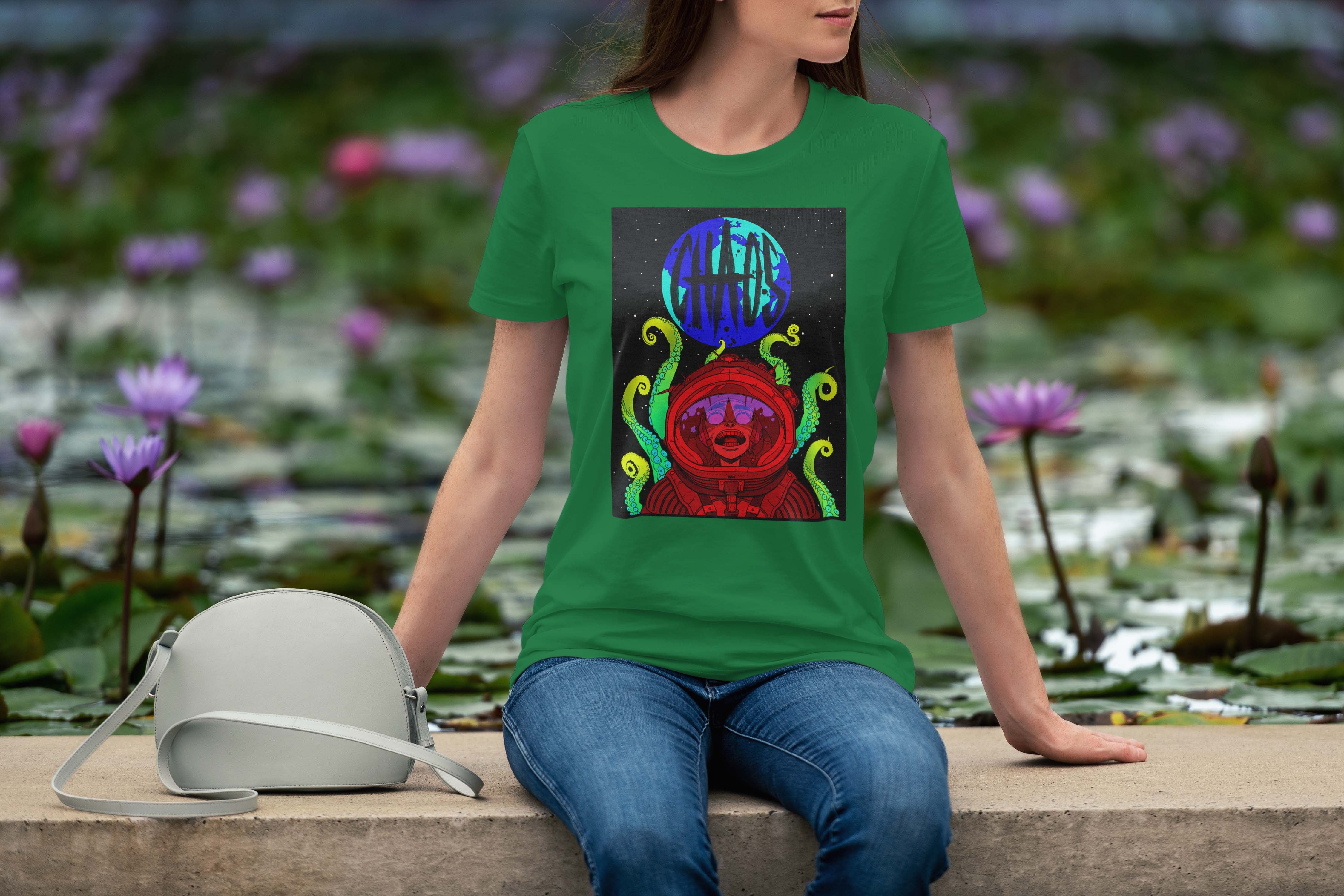 Unique and cool Gorillaz-style cthulhu T-Shirt illustration