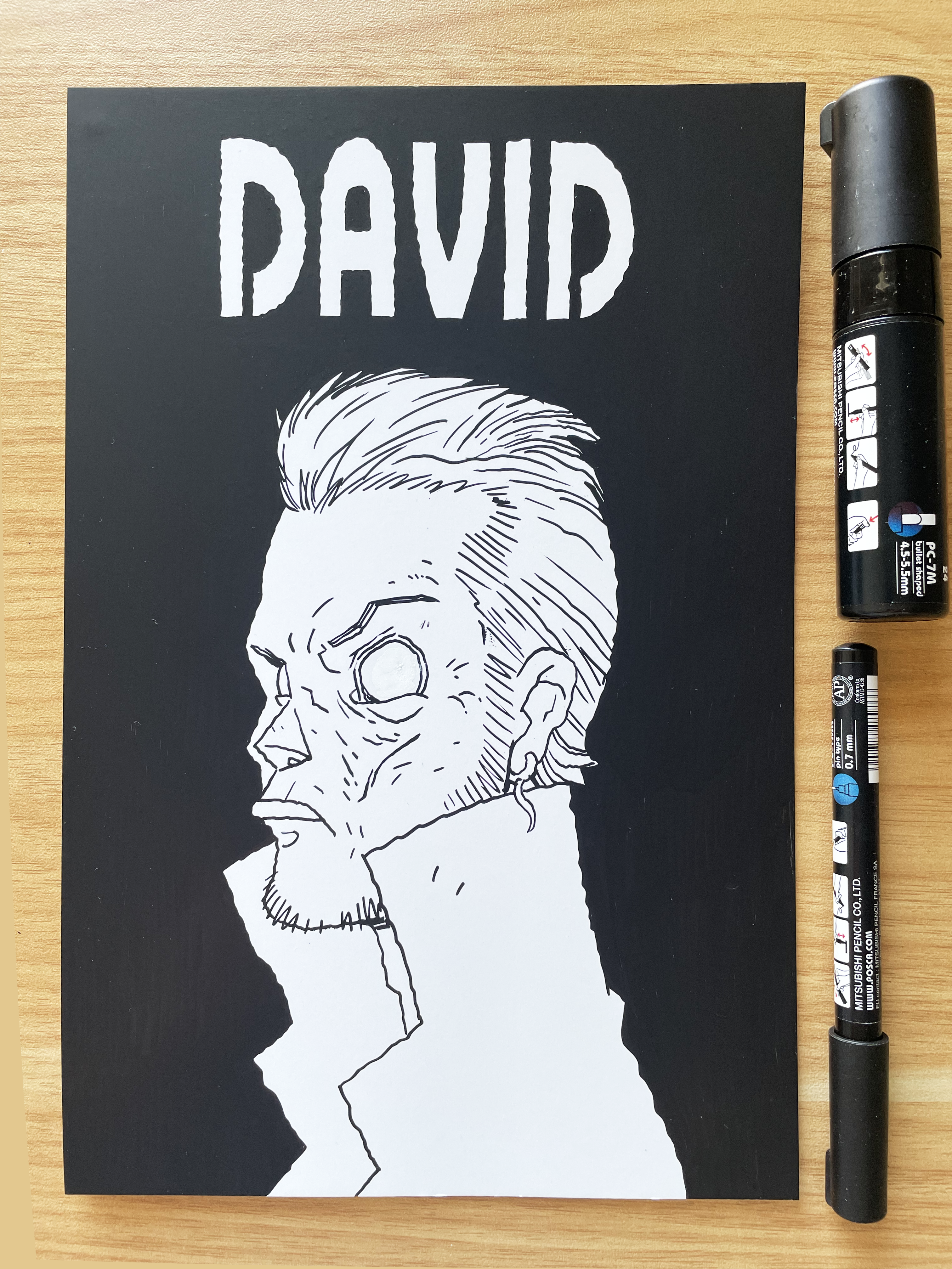 David (Lost Boy) Pen and Ink Illustration