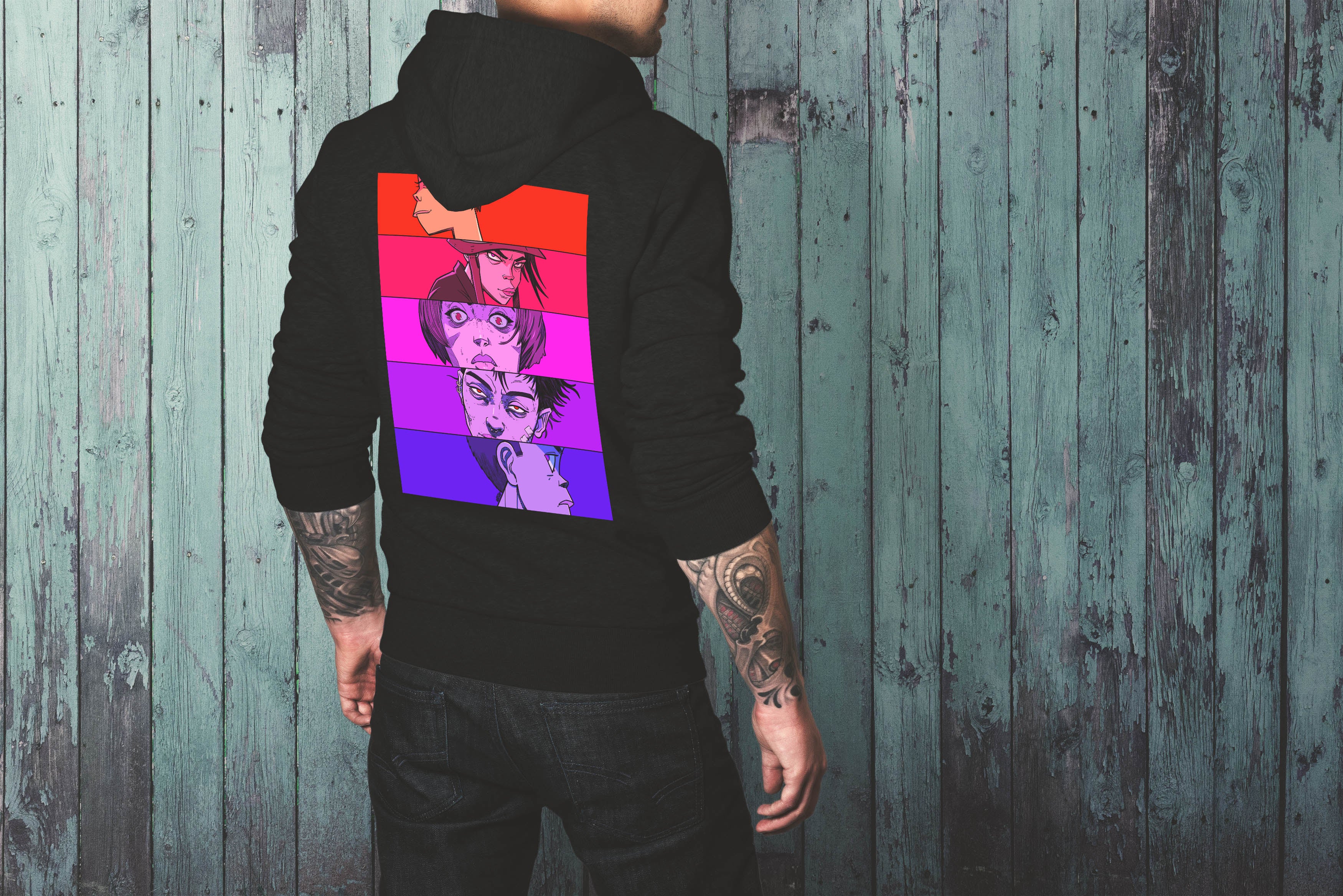 Anime Faces Hoodie