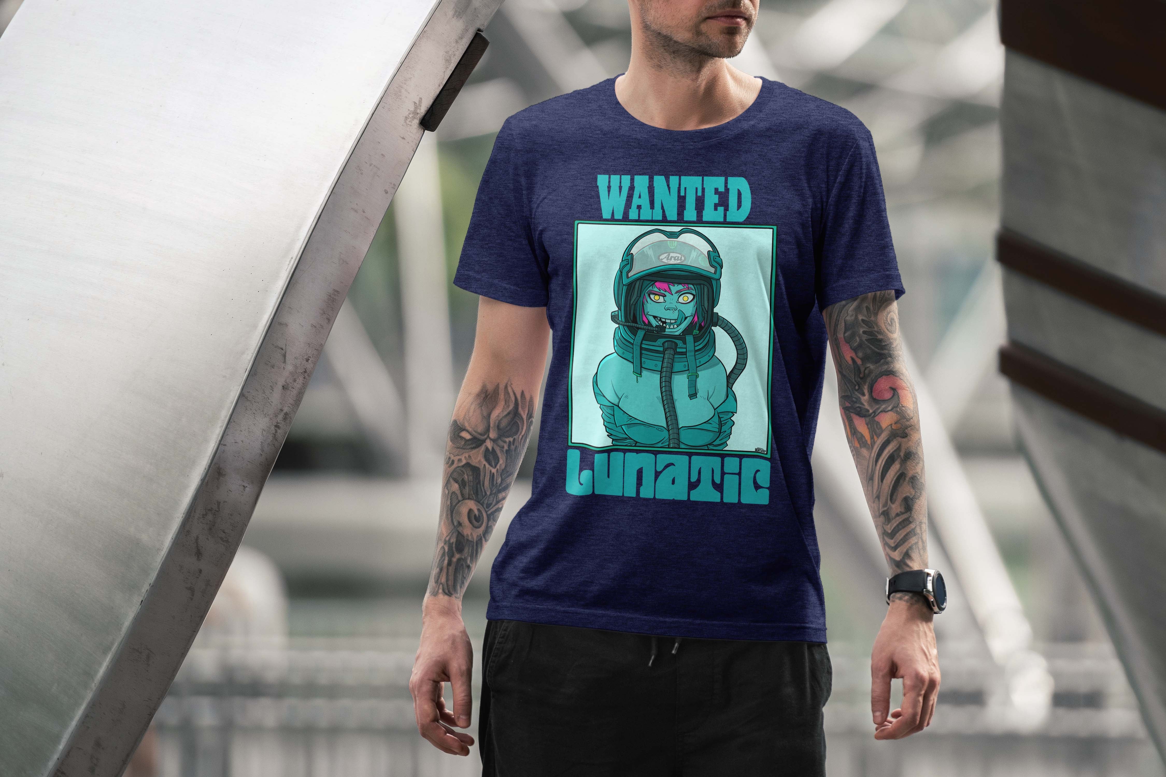 Lunatic Gal T-Shirt Navy for Men