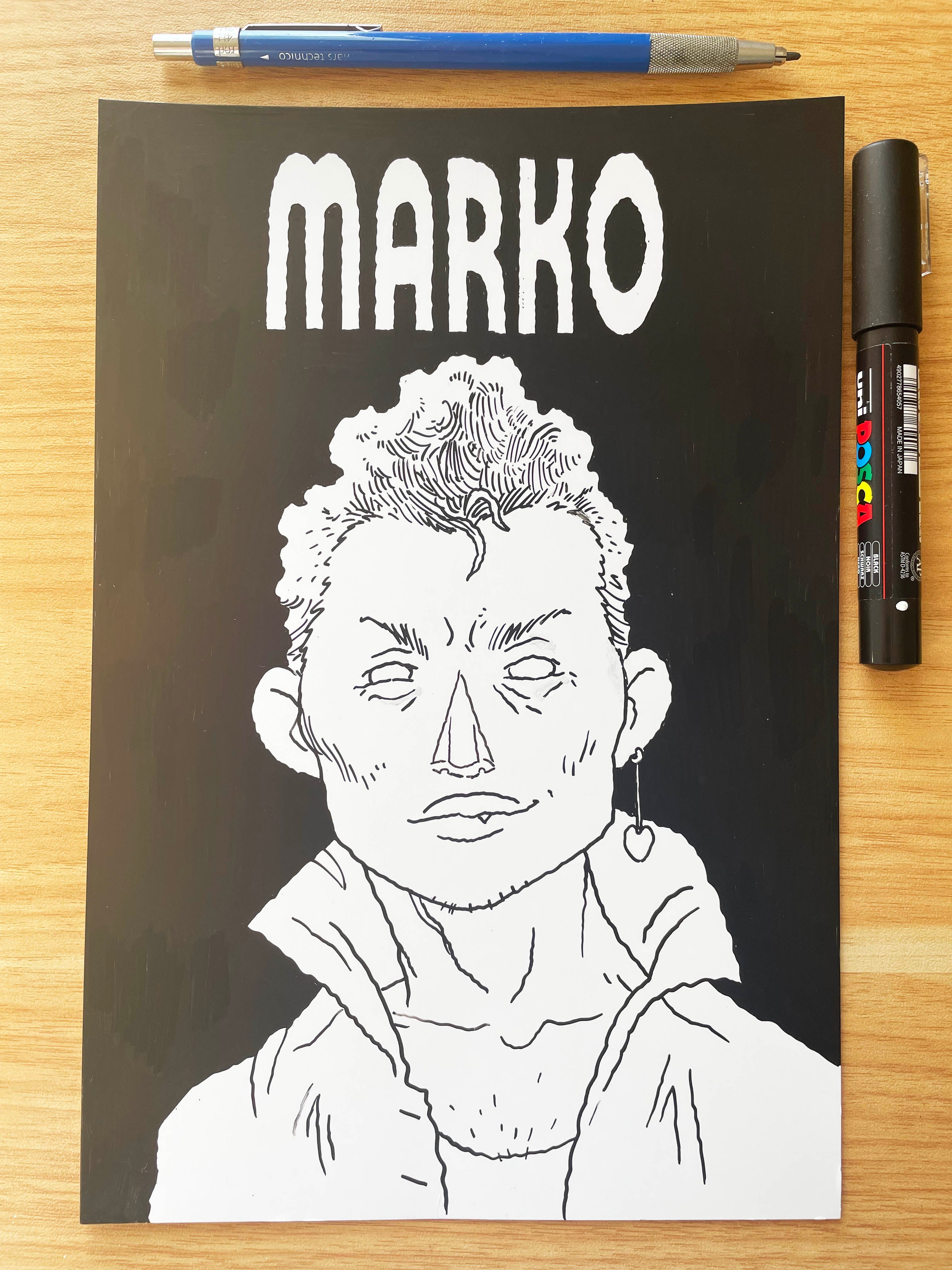 Marko (Lost Boy) Pen and Ink Illustration
