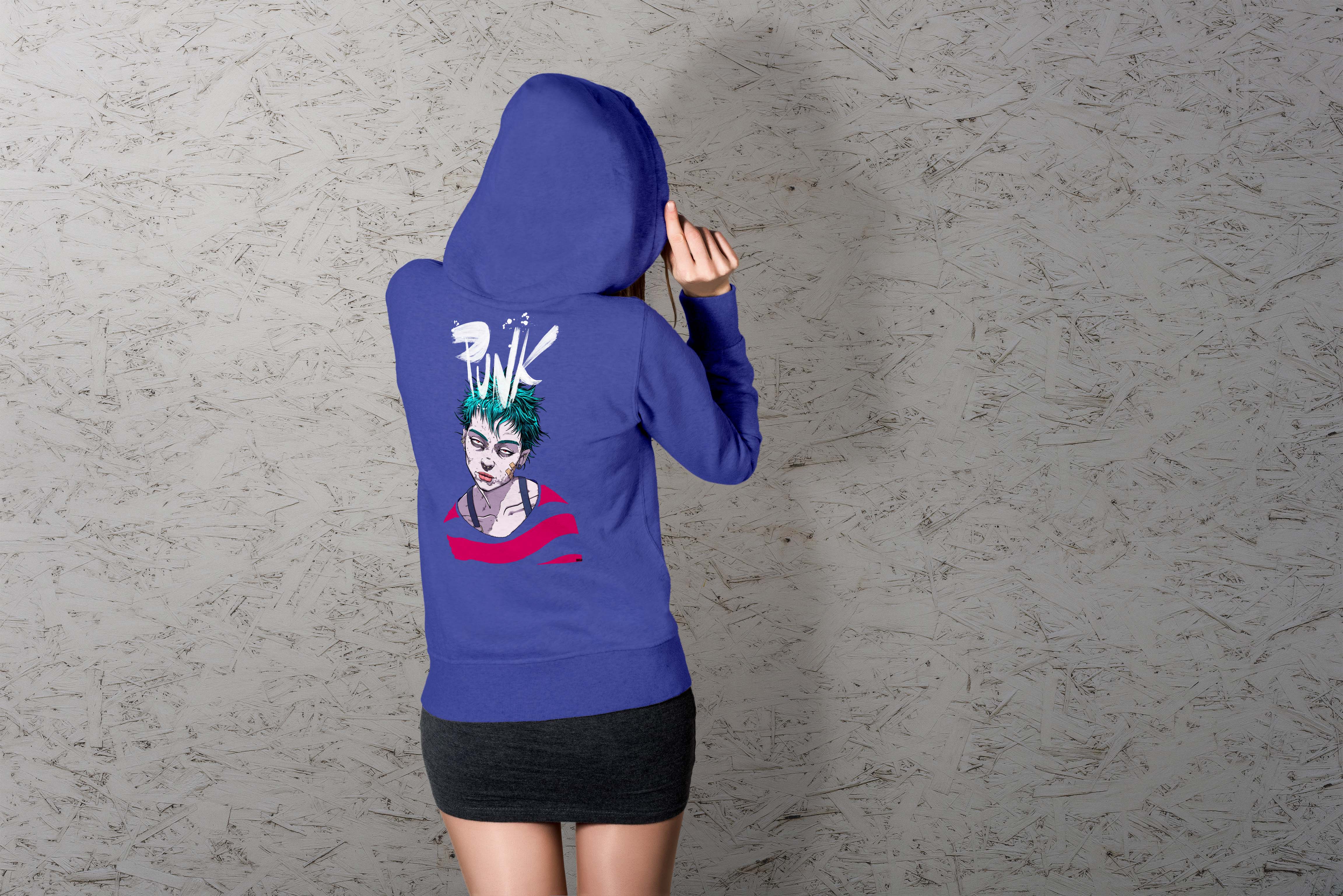 Punk rock design Dark Hoodie Selection