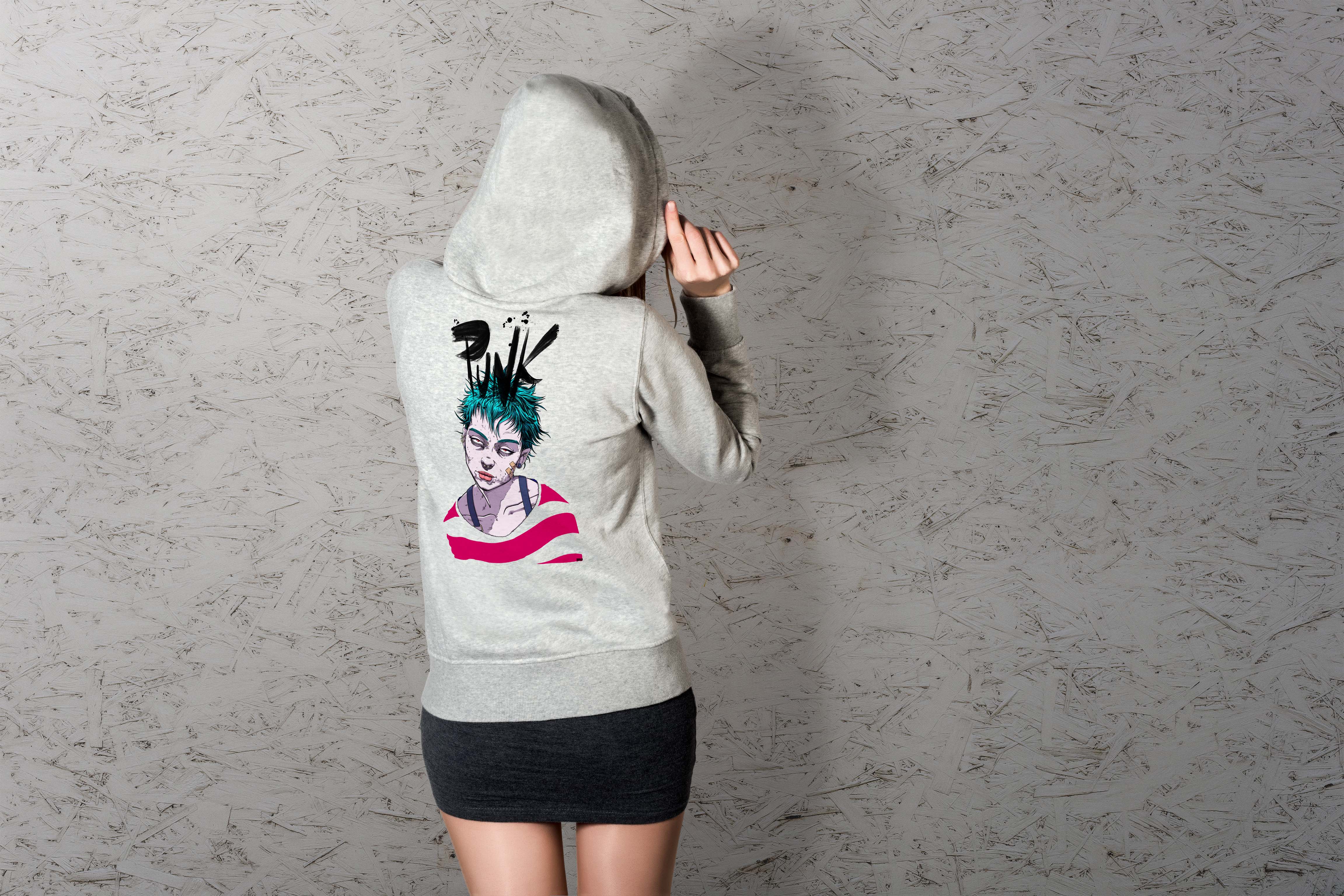 Punk rock design Light Hoodie Selection