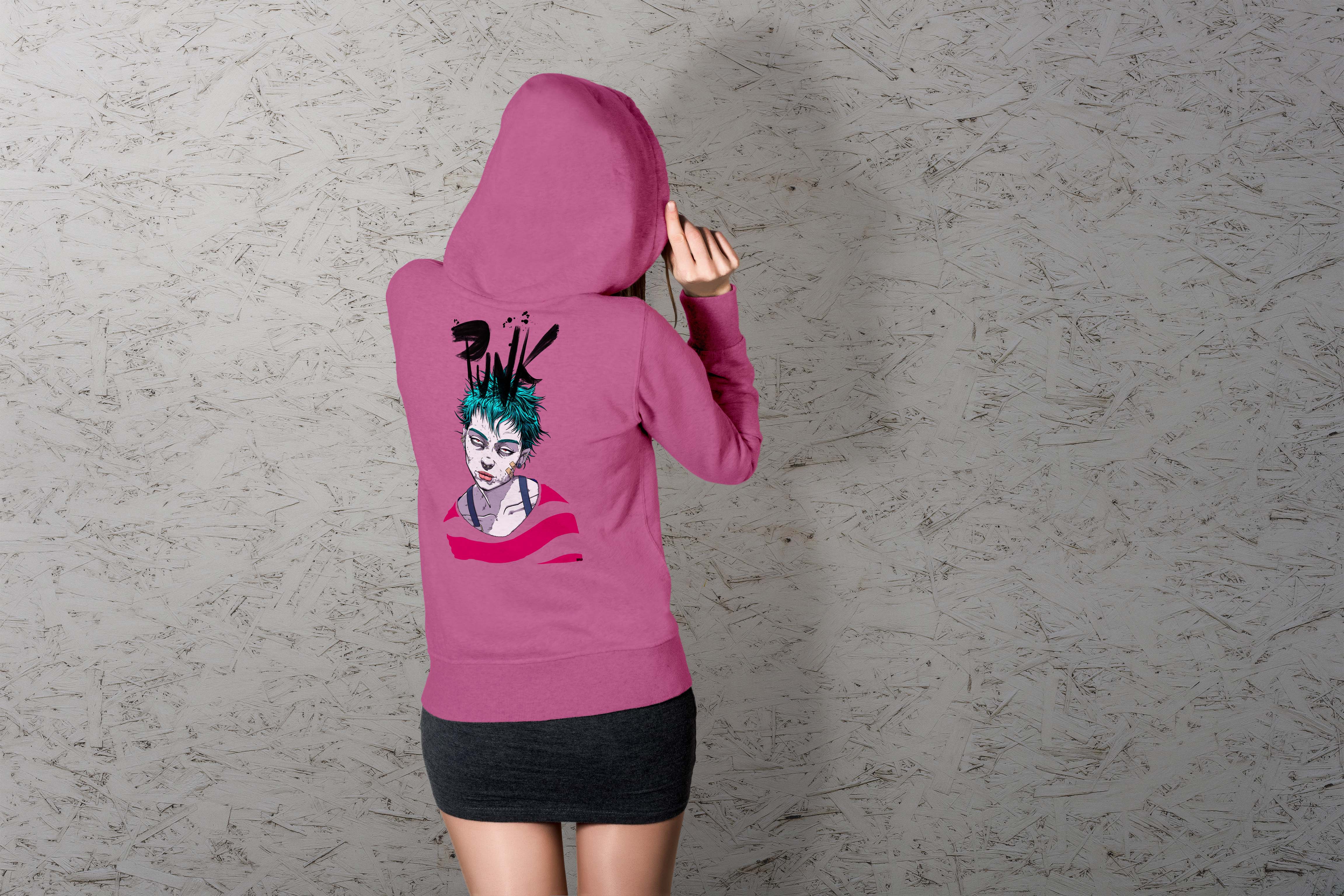 Punk rock design Light Hoodie Selection