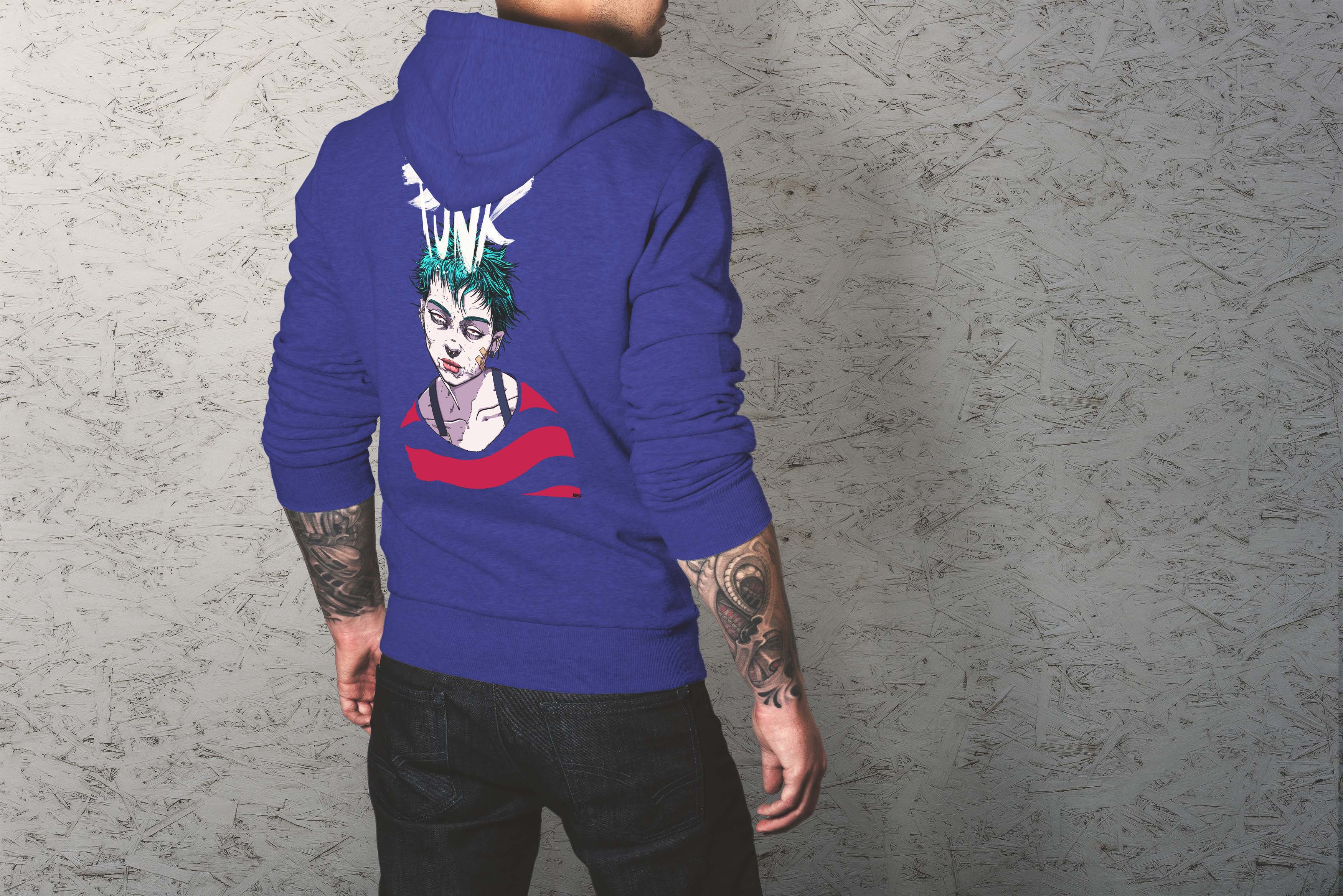 Punk rock design Dark Hoodie Selection