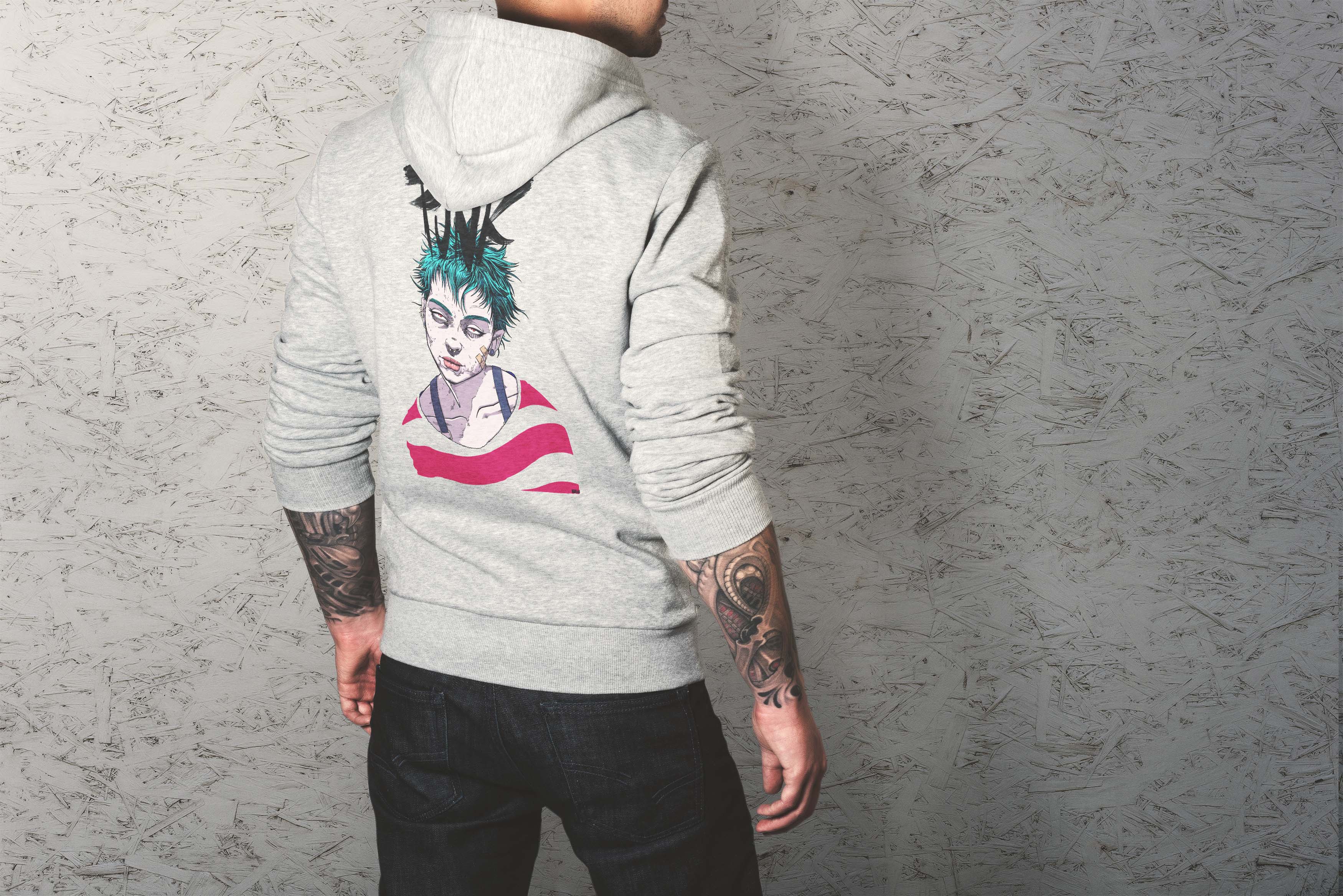 Punk rock design Light Hoodie Selection