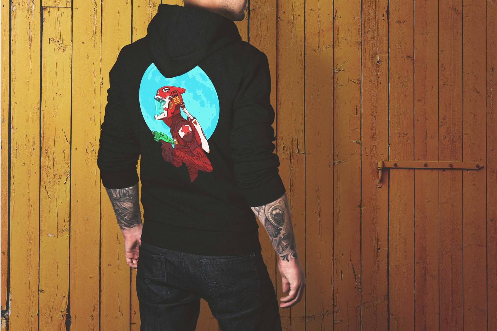 Ray Gun retro sci-fi Hoodie