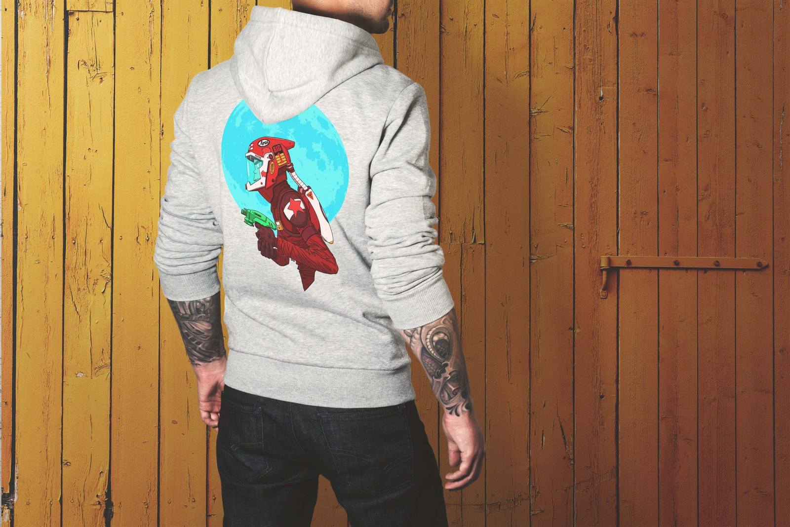 Ray Gun retro sci-fi Hoodie