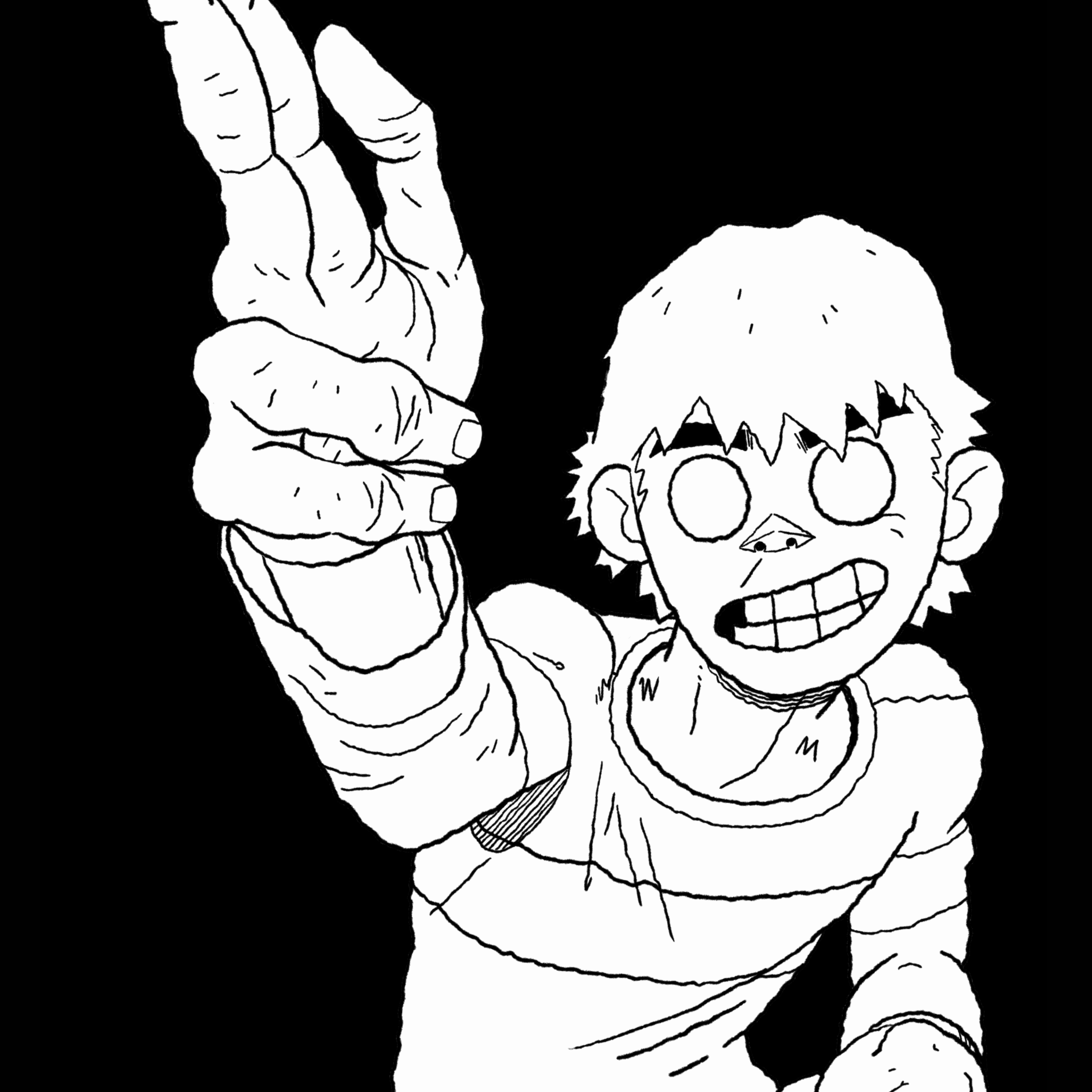 unique art design with Gorillaz, Anime, Manga, Comic Art style. scott pilgrim