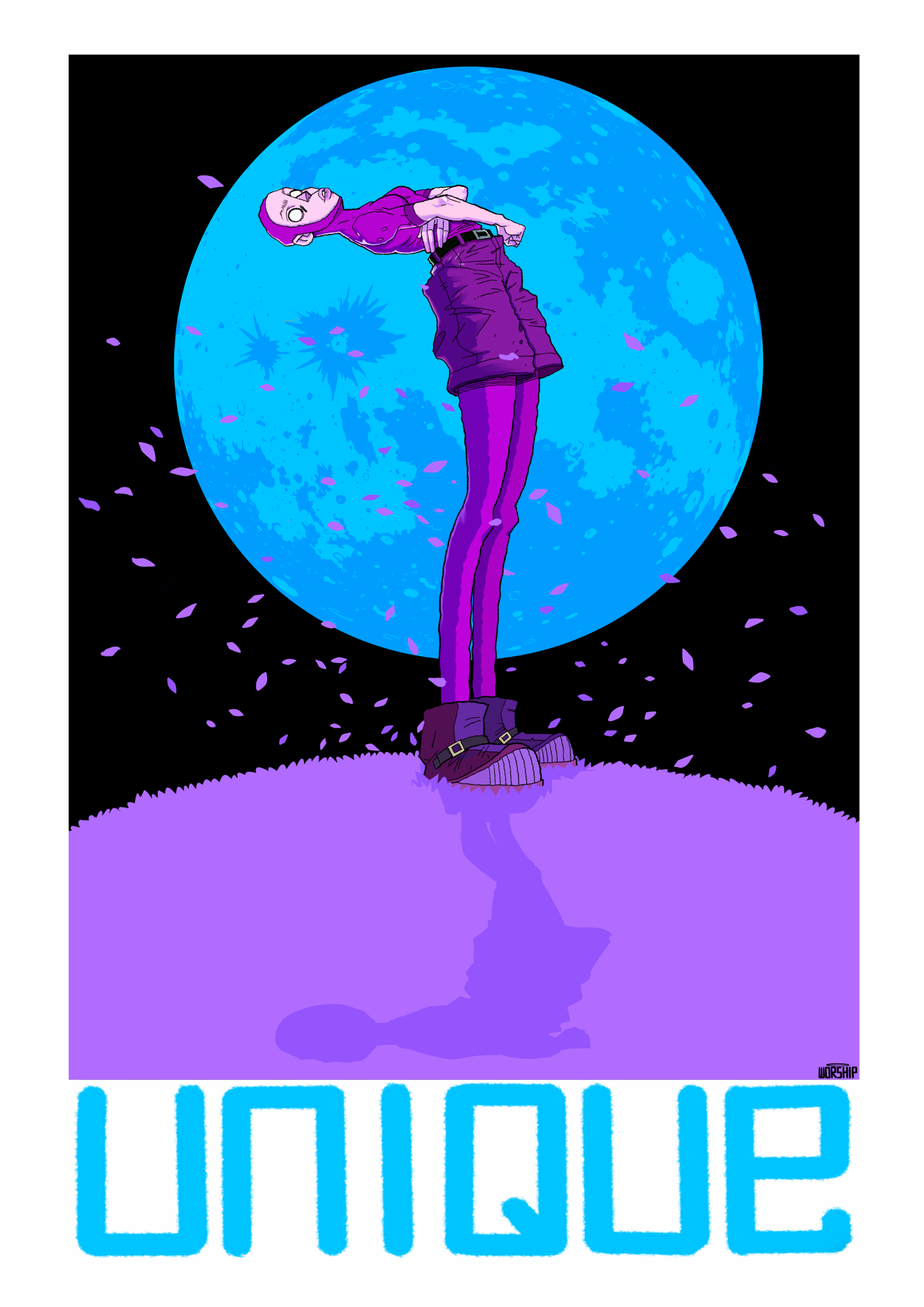 unique art design with Gorillaz, Anime, Manga, Comic Art style. Space Lady