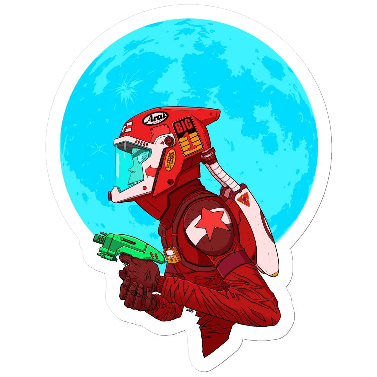 Ray Gun 2 retro sci-fi Sticker