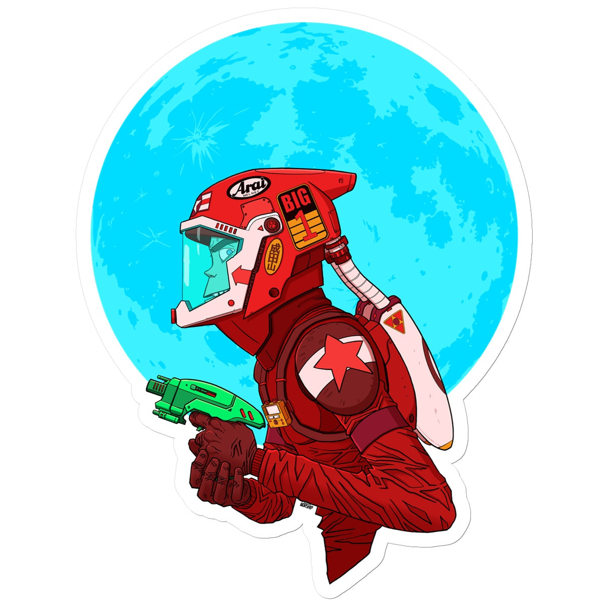 Ray Gun 2 retro sci-fi Sticker