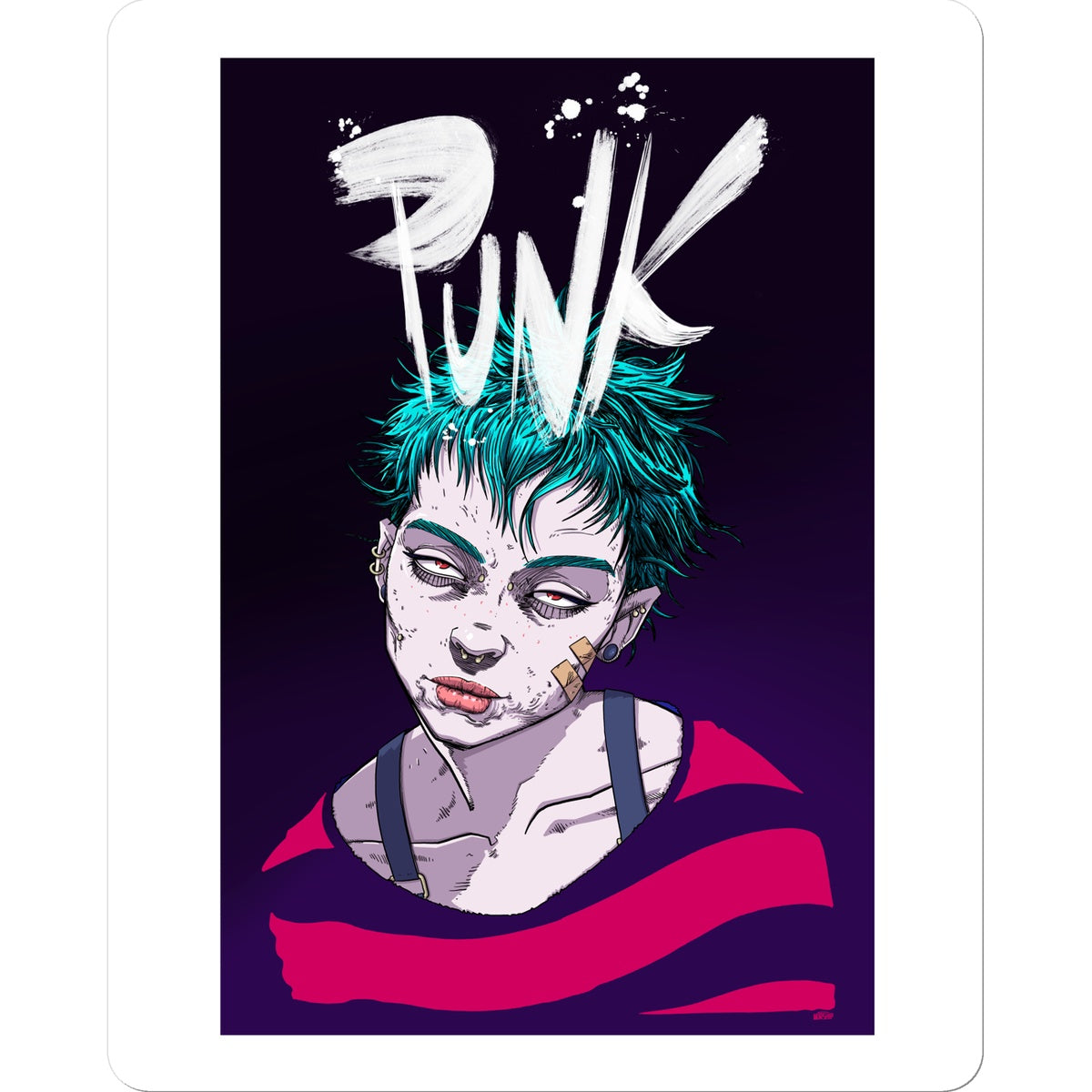 Punk rock design Sticker