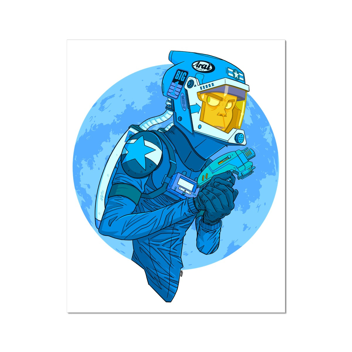 Ray Gun retro sci-fi Fine Art Print