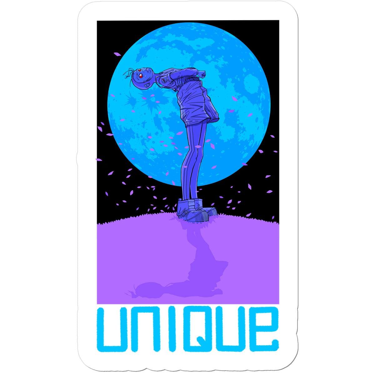 Unique and cool moonchild sticker illustration