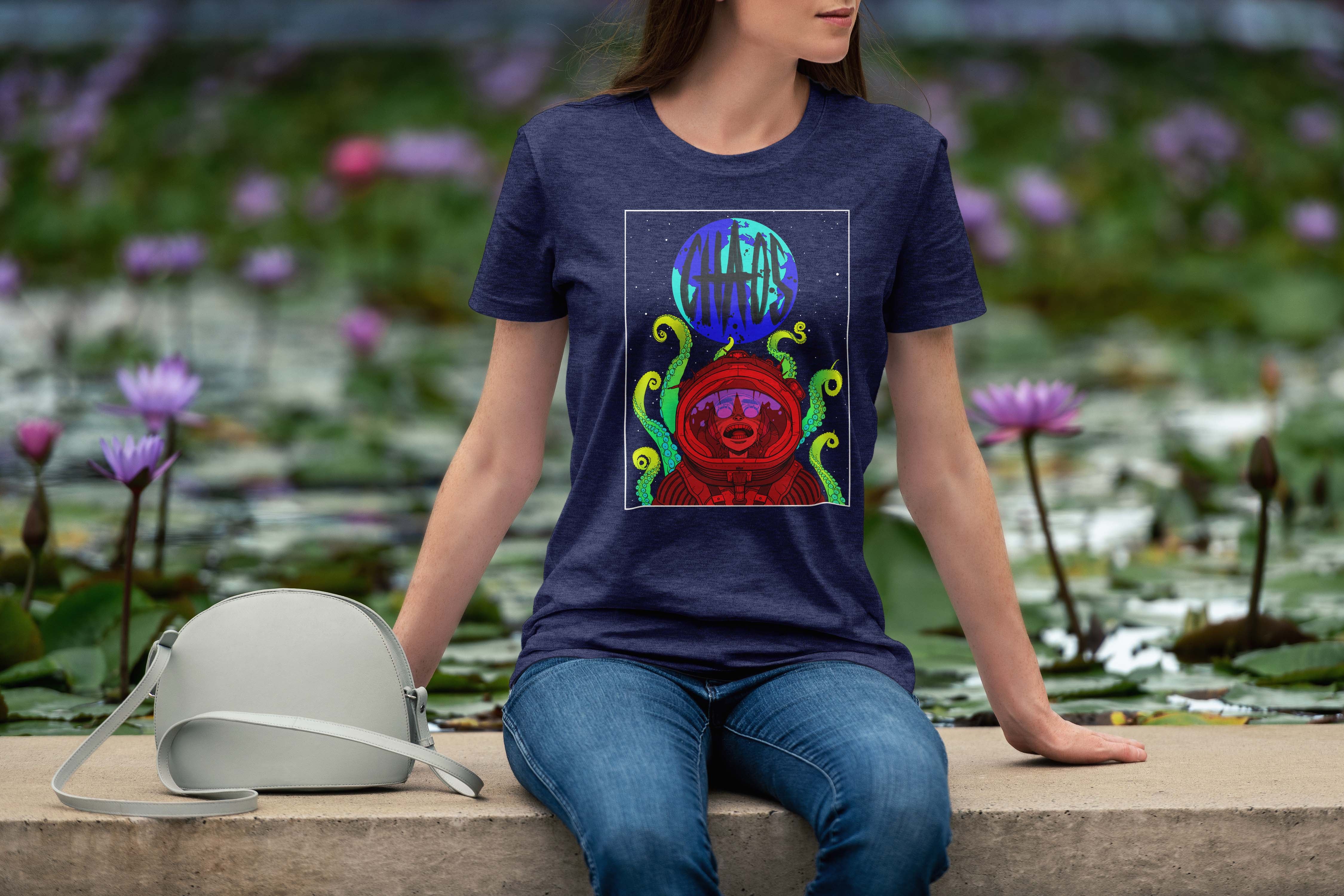 Unique and cool Gorillaz-style cthulhu T-Shirt illustration