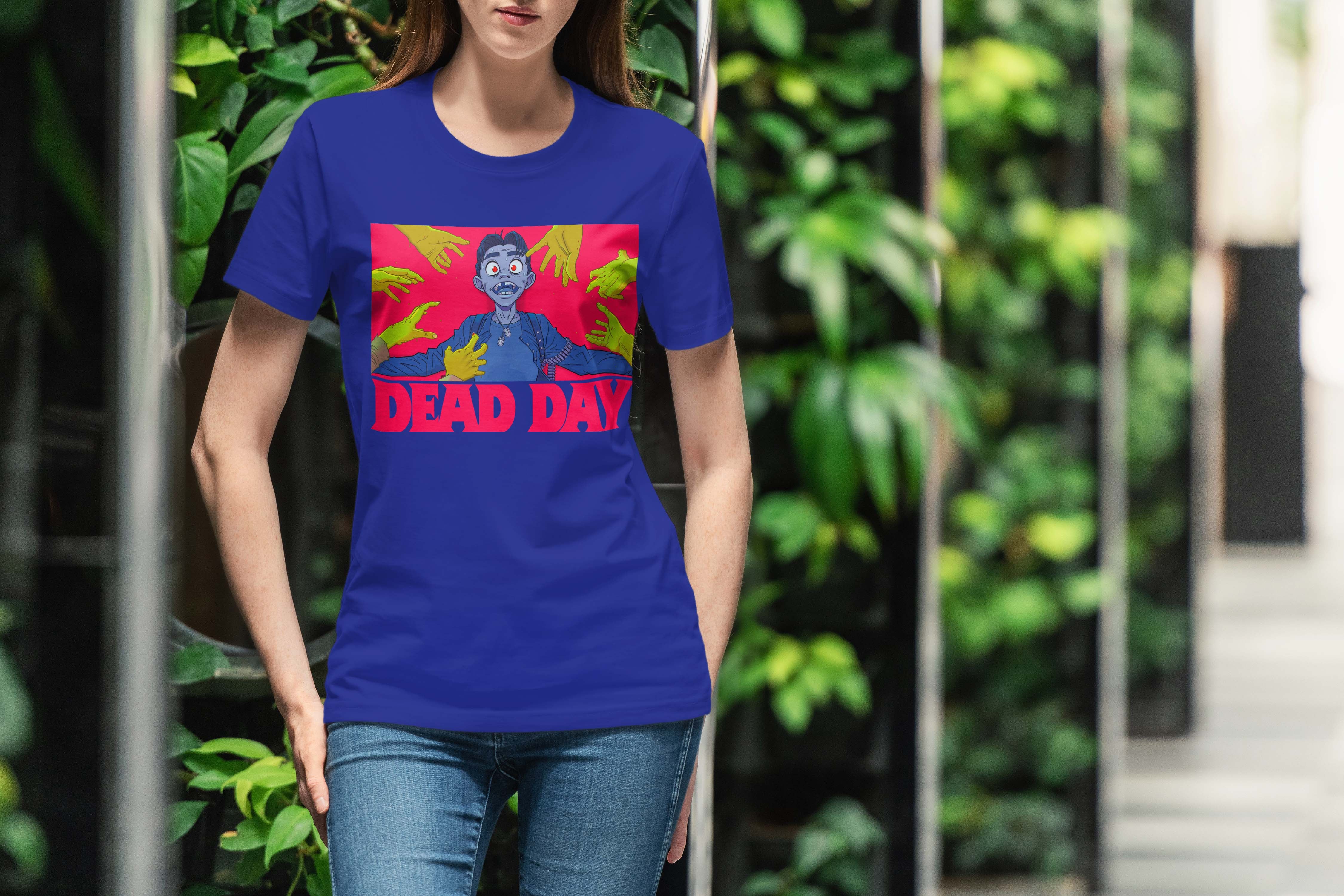 Navy Dead Day Zombie T-Shirt for Women