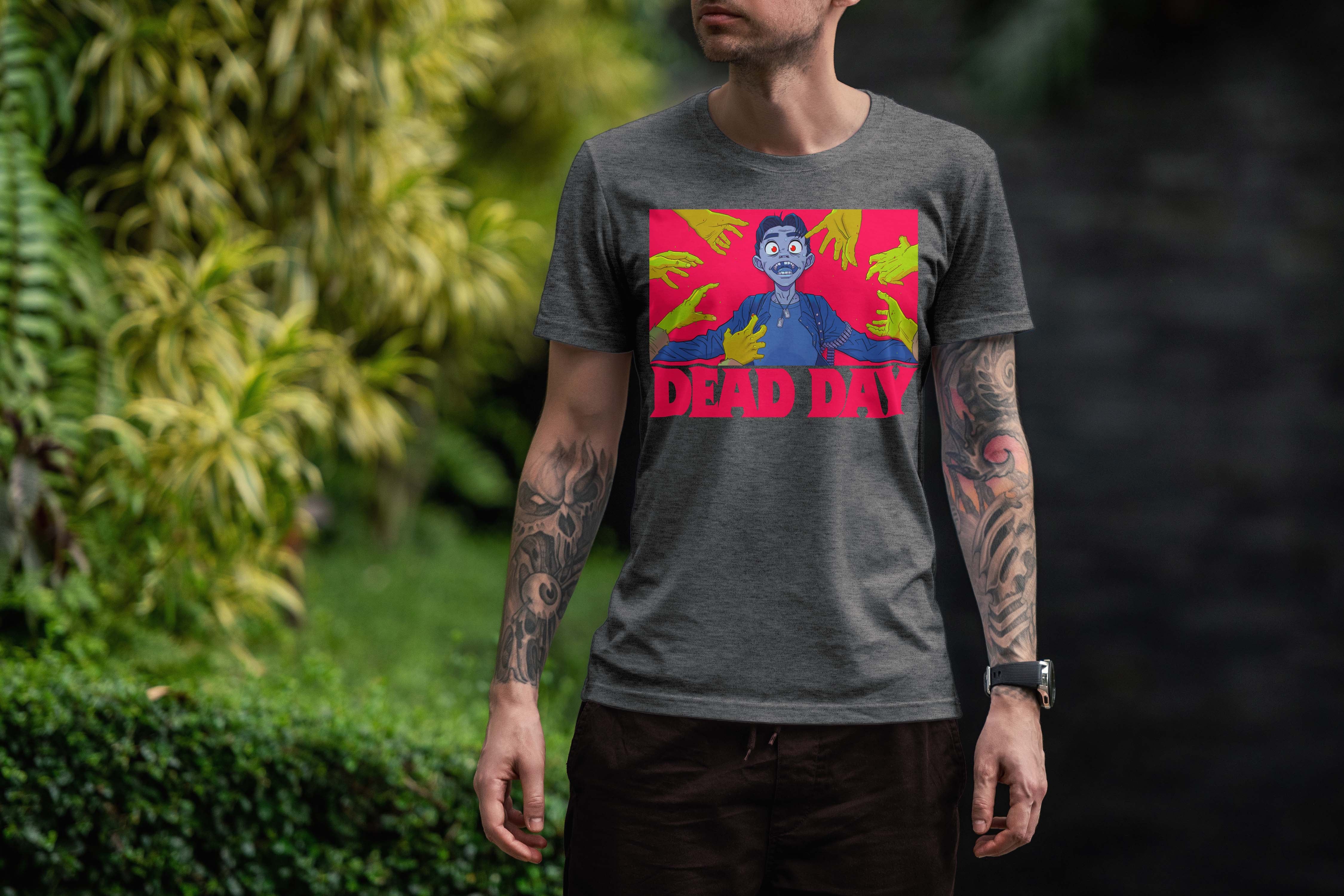 Dead Day Zombie T-Shirt Charcoal