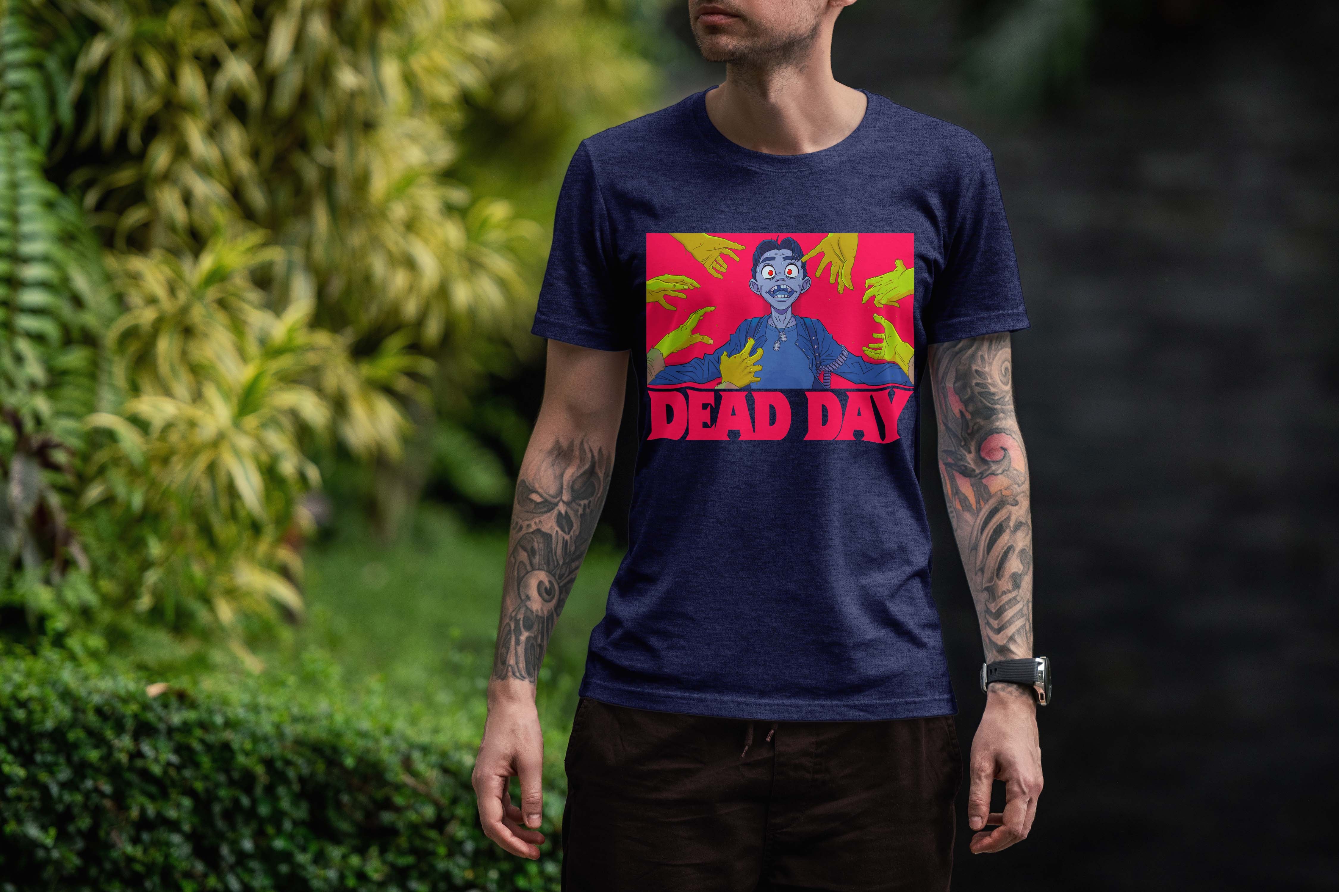 Dead Day Zombie T-Shirt Blue