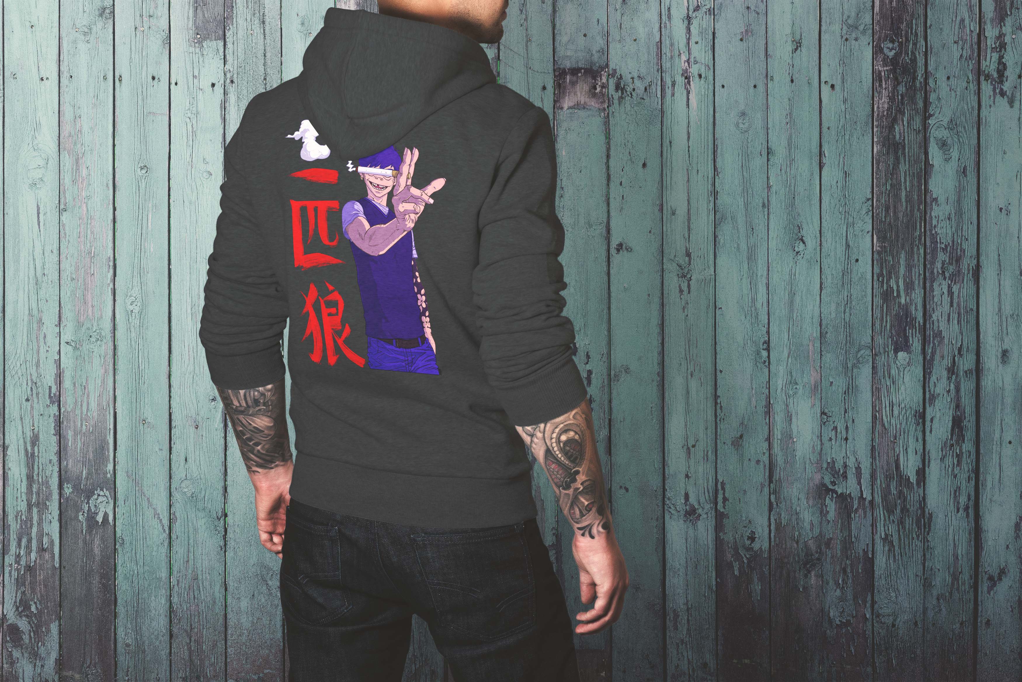 Lone Wolf Japanese Hoodie