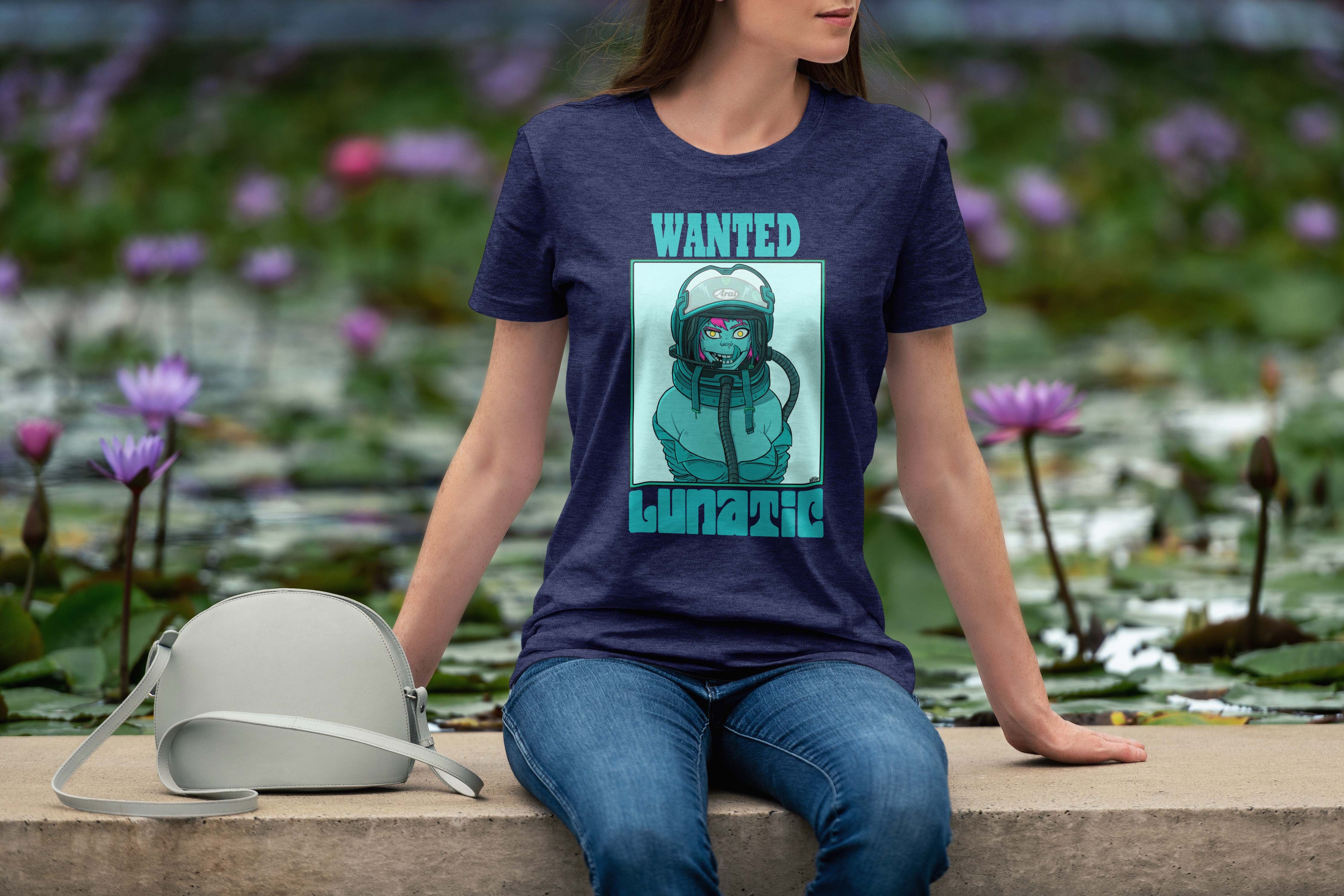 Unique and cool Gorillaz-style lunatic T-Shirt illustration