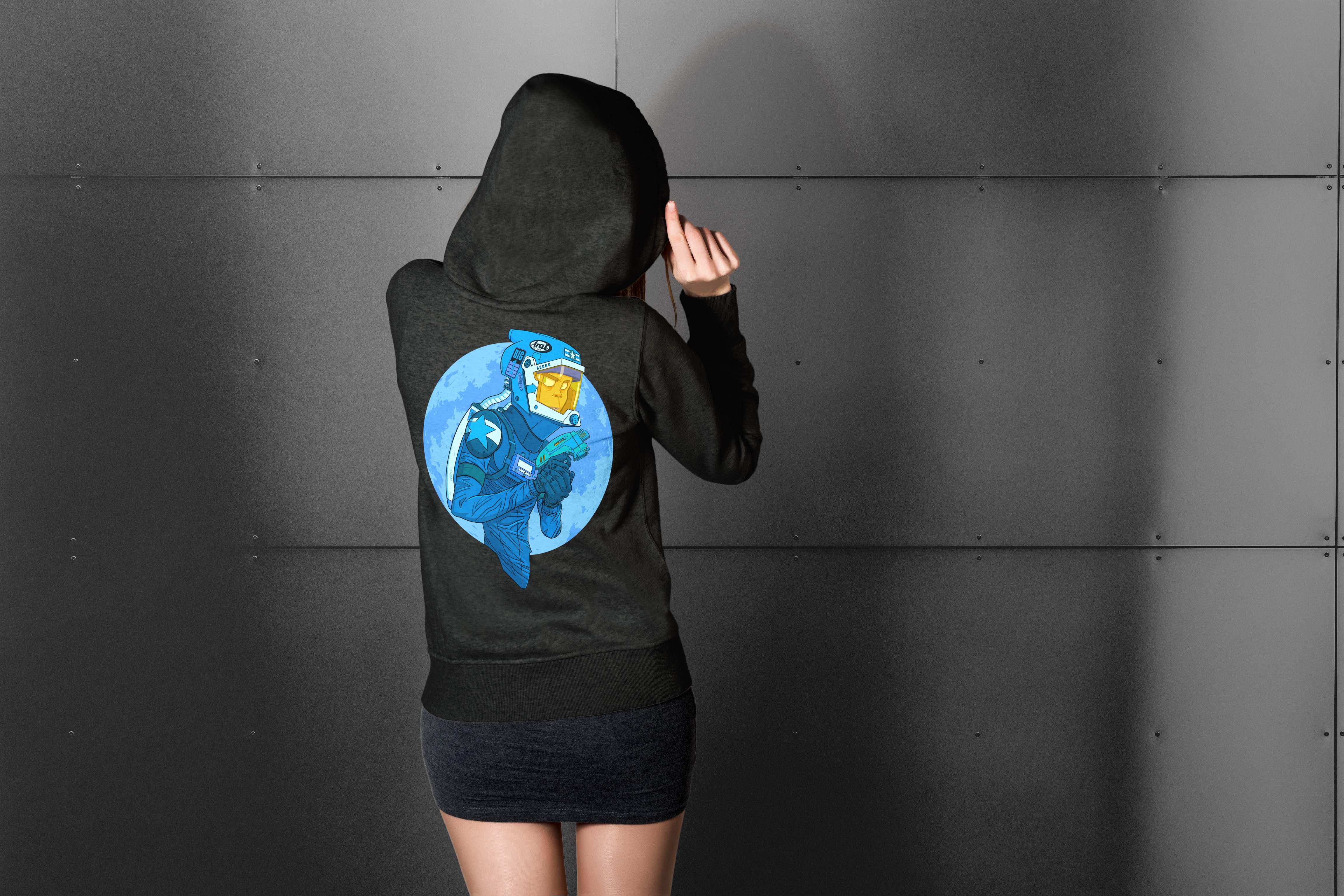 Ray Gun 2 retro sci-fi Hoodie