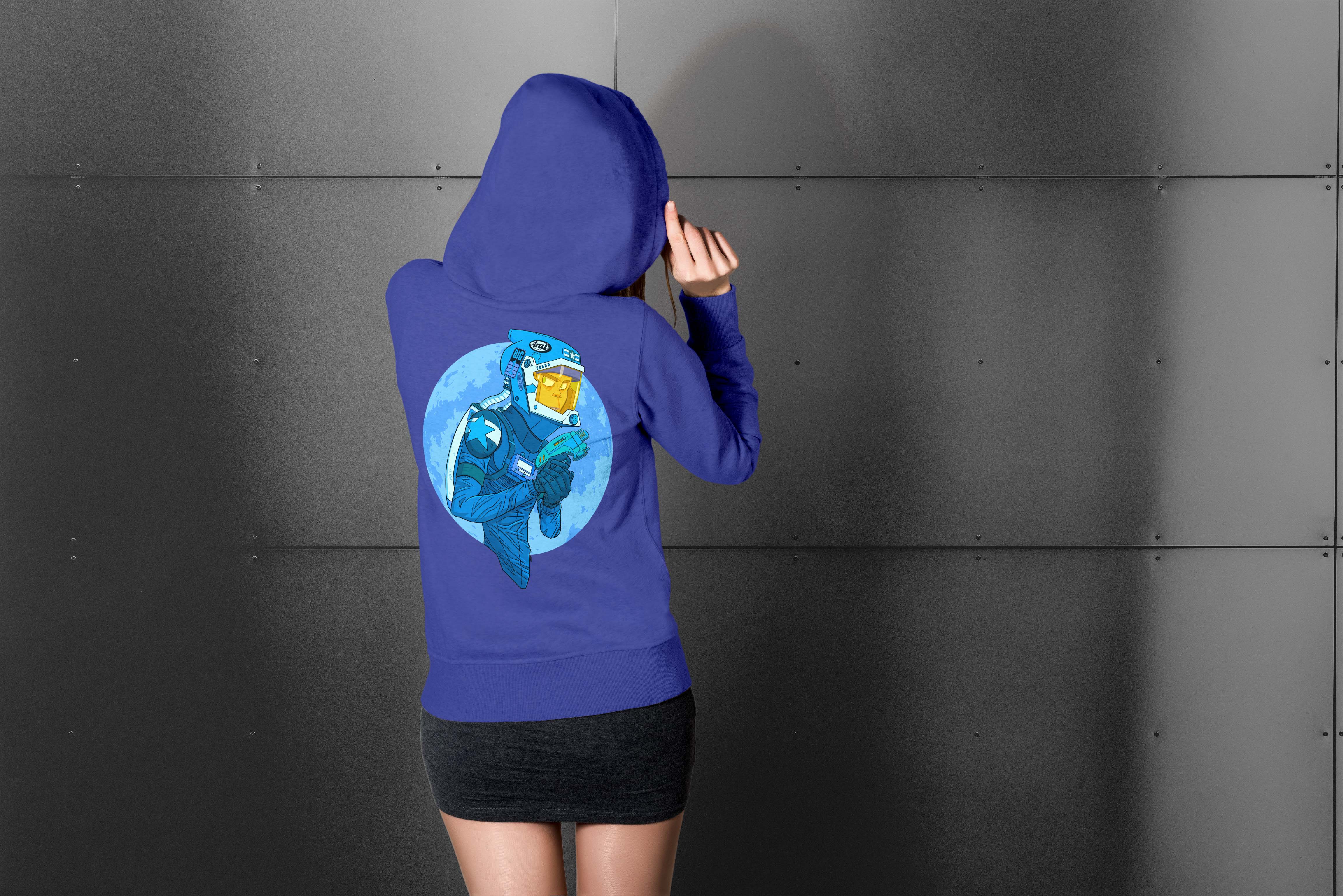 Ray Gun 2 retro sci-fi Hoodie