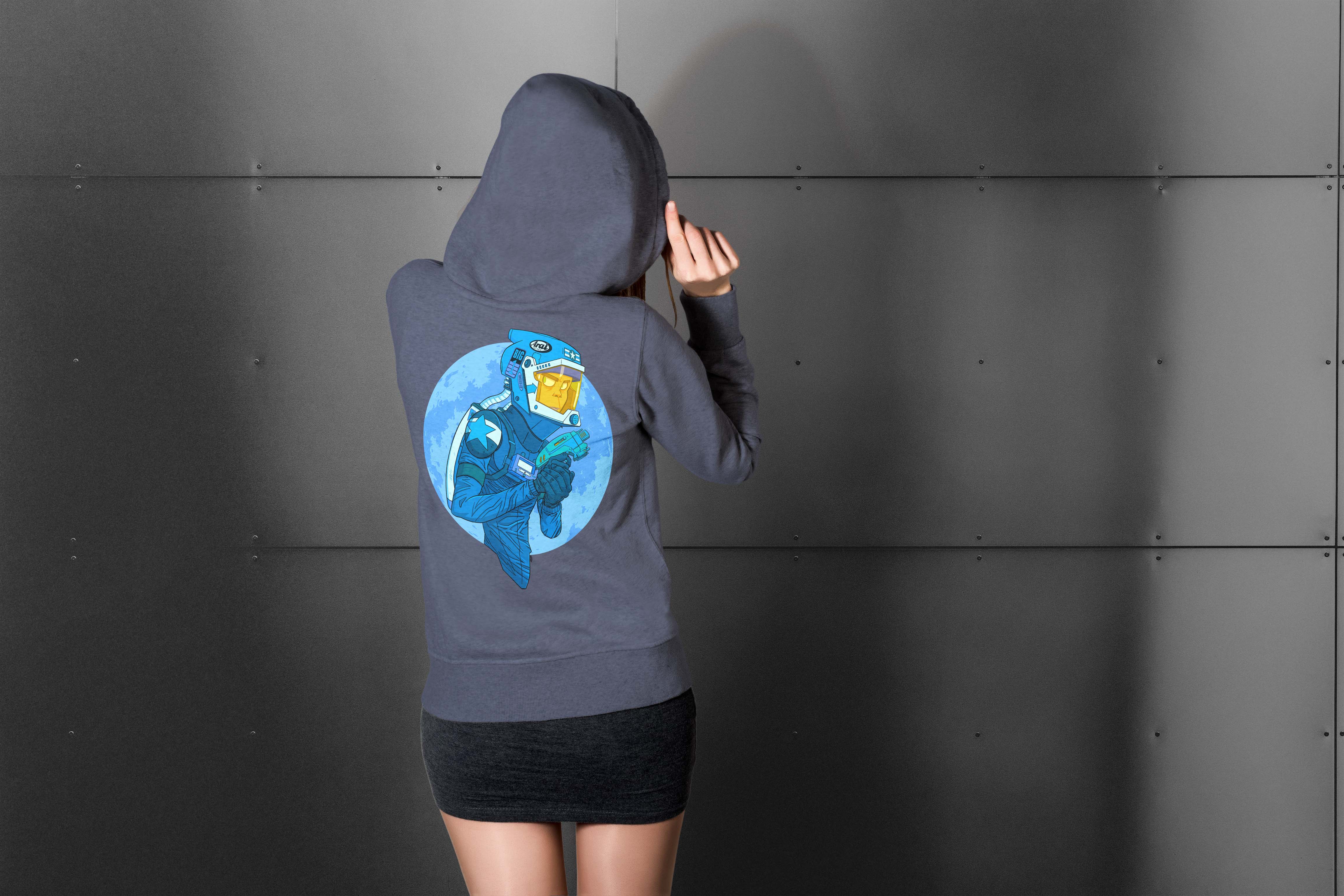 Ray Gun 2 retro sci-fi Hoodie