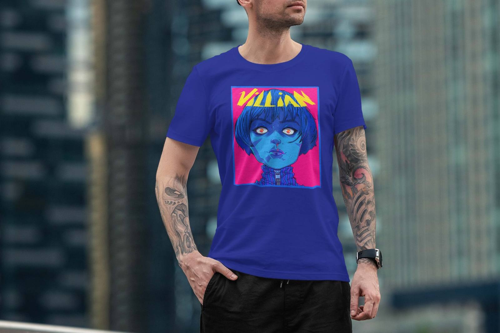 Villain T-Shirt Blue