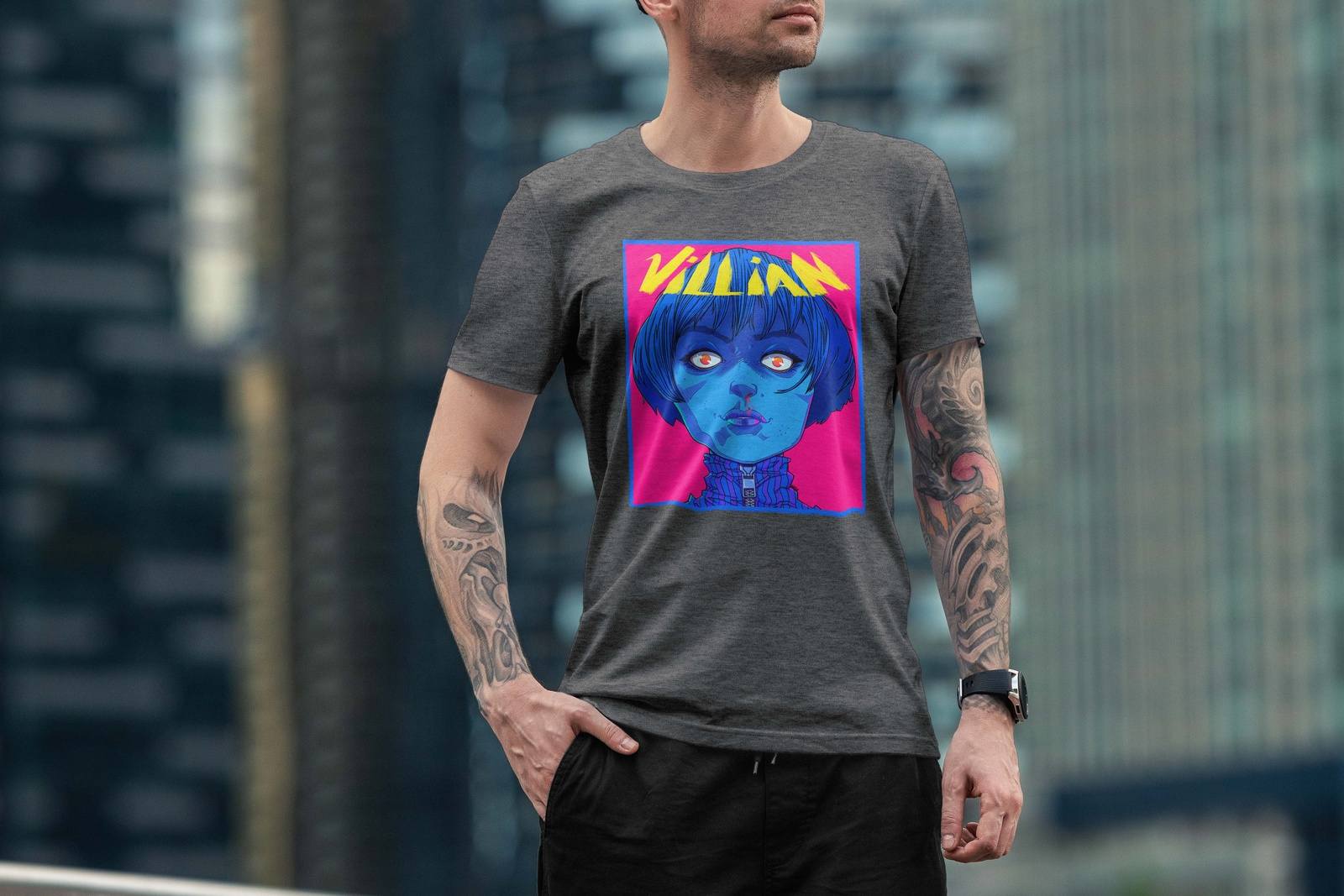 Villain T-Shirt Gray