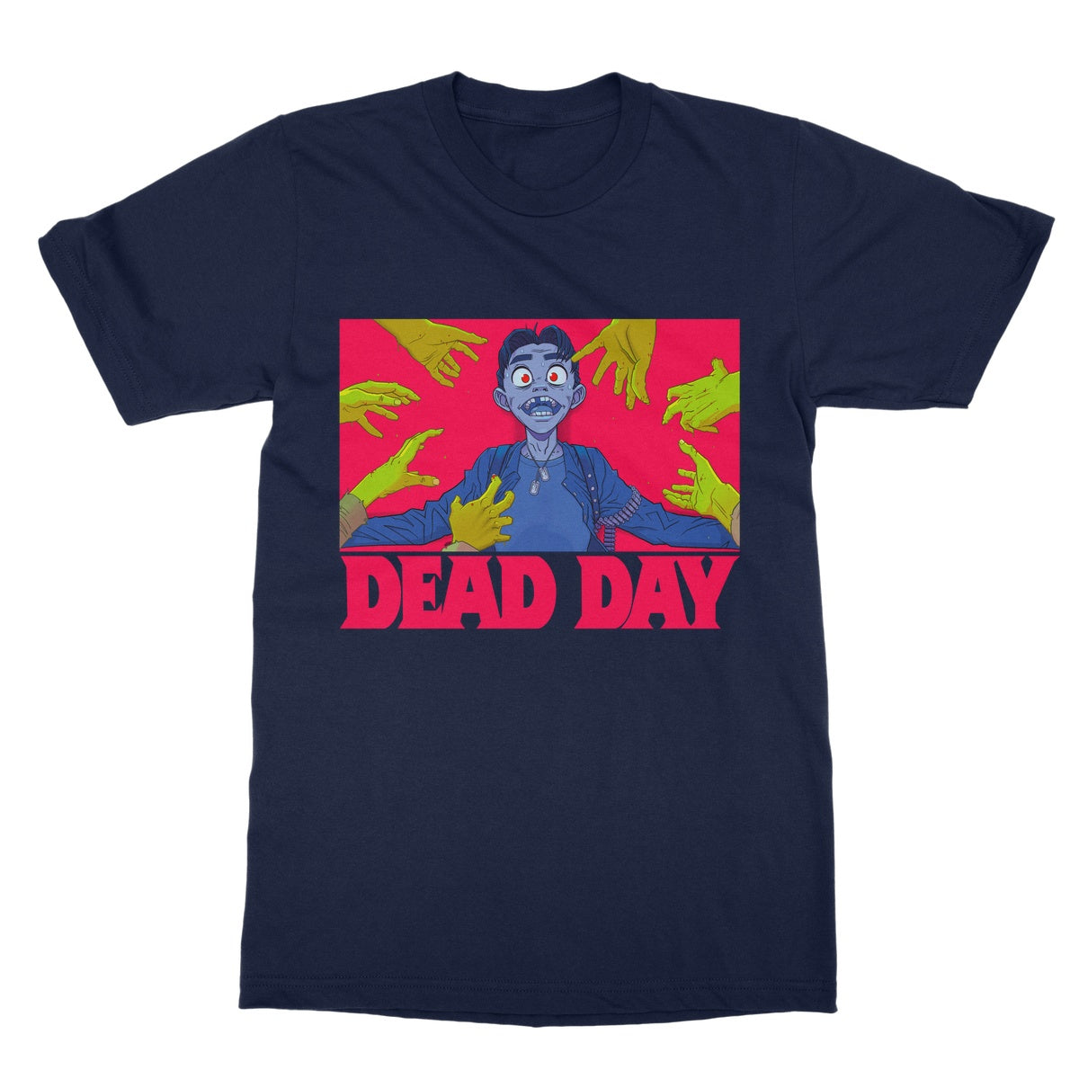 Dead Day Zombie T-Shirt Navy Blue