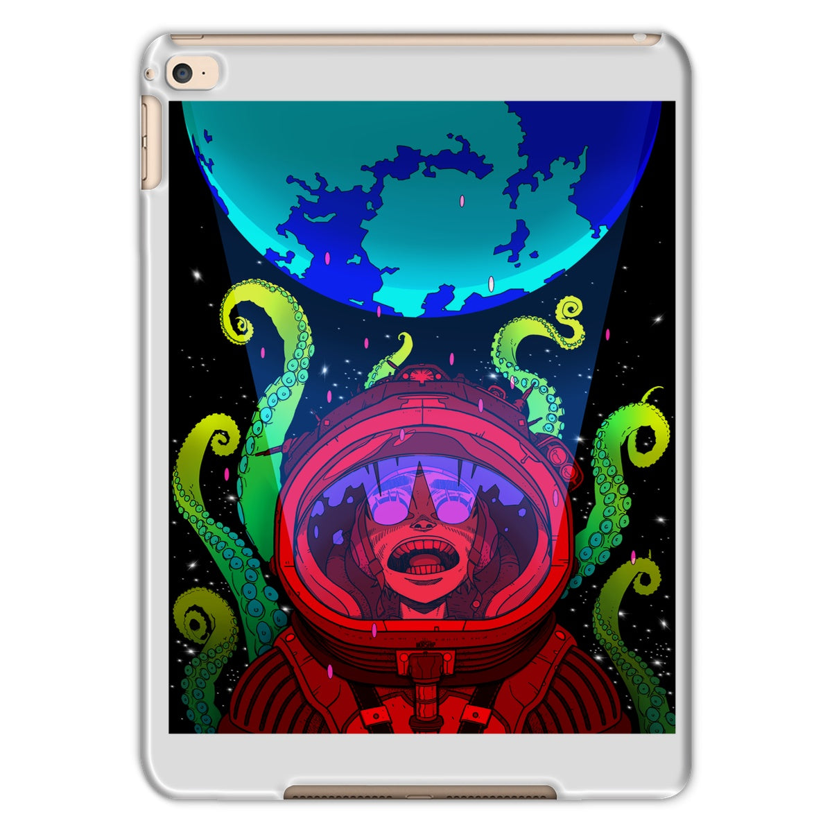 Unique and cool Gorillaz-style cthulhu Tablet Case illustration 
