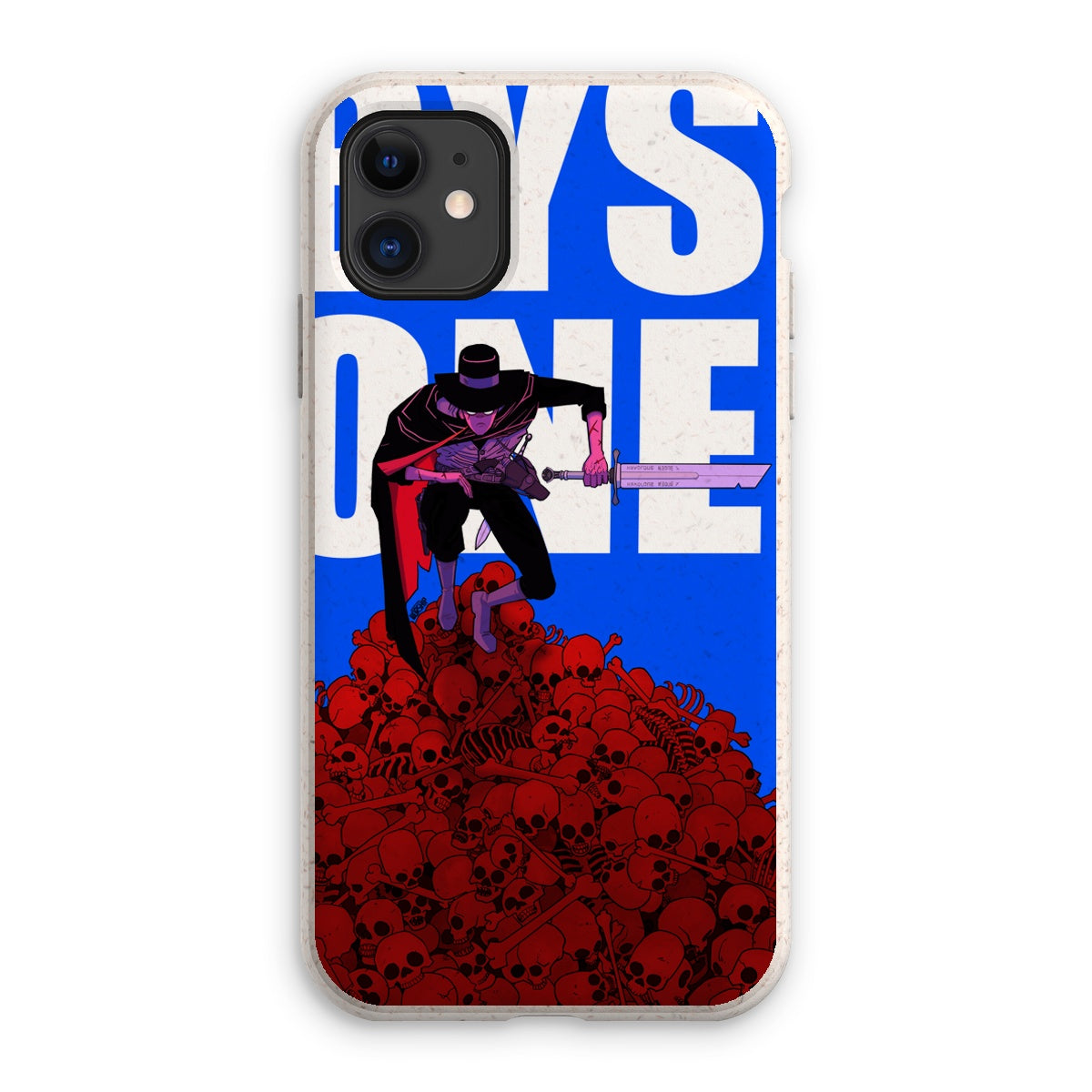 Unique and cool Gorillaz-style abyss of bones phone case illustration