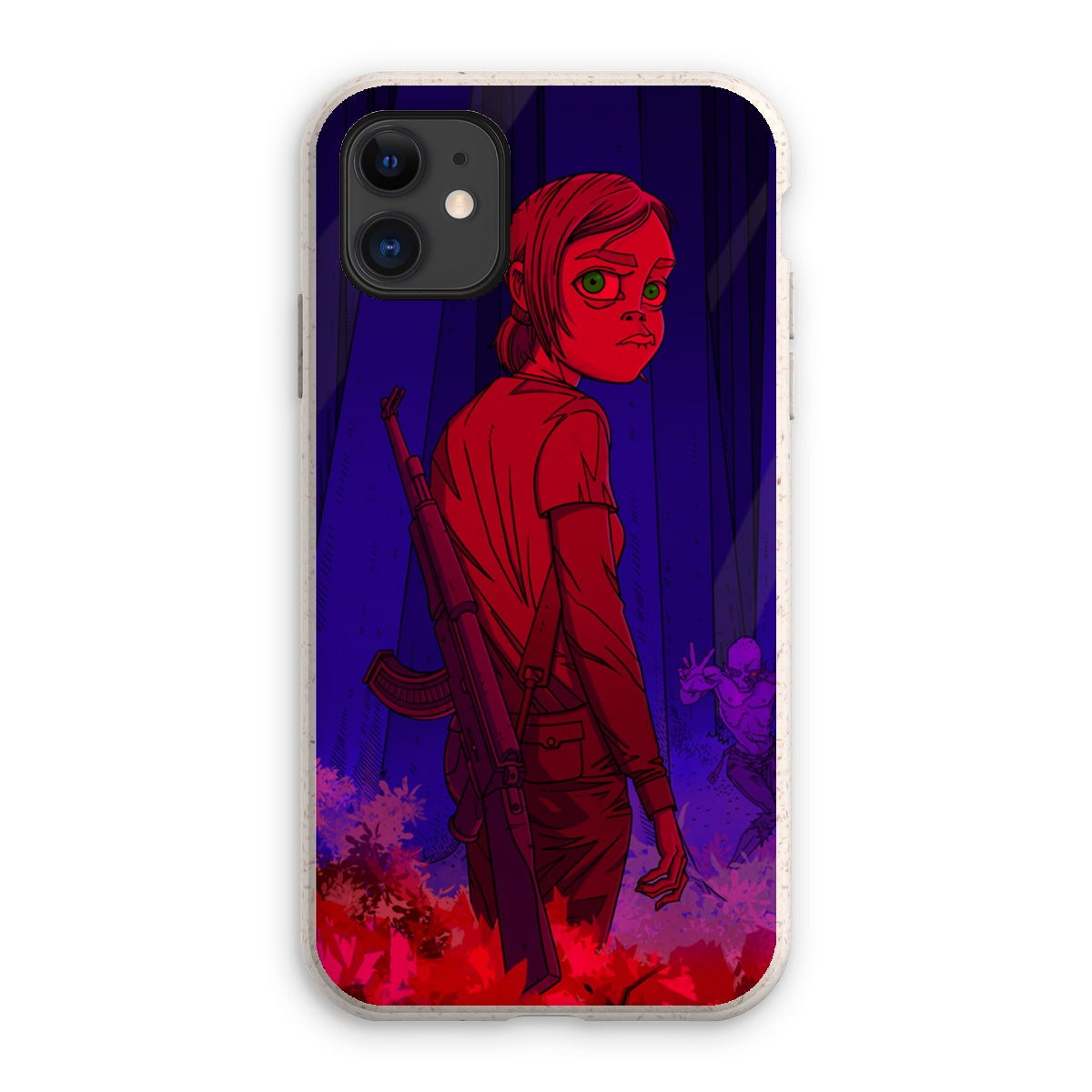 Unique and cool Gorillaz-style zombie game phone case illustration