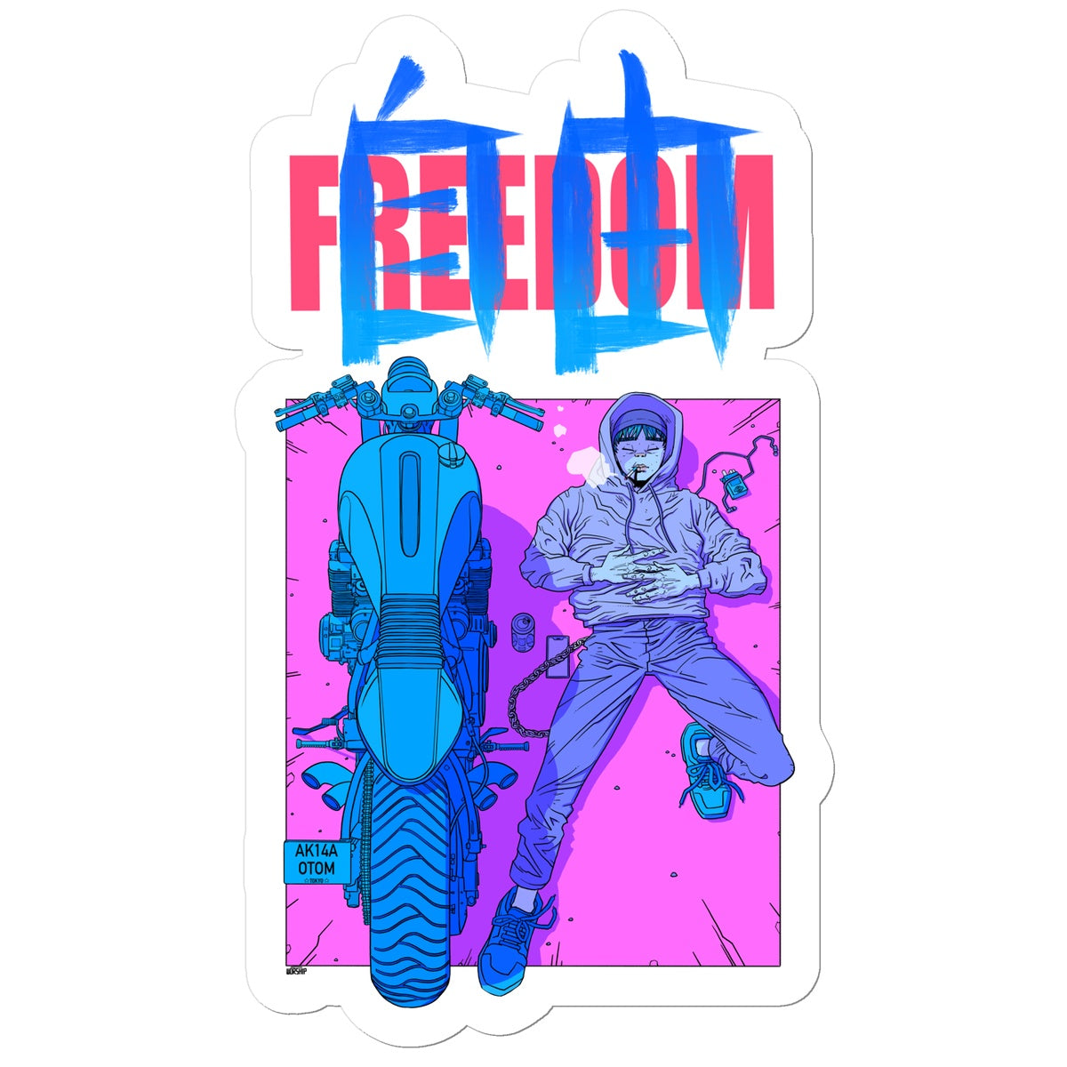 Freedom Akira-like motorbike Sticker