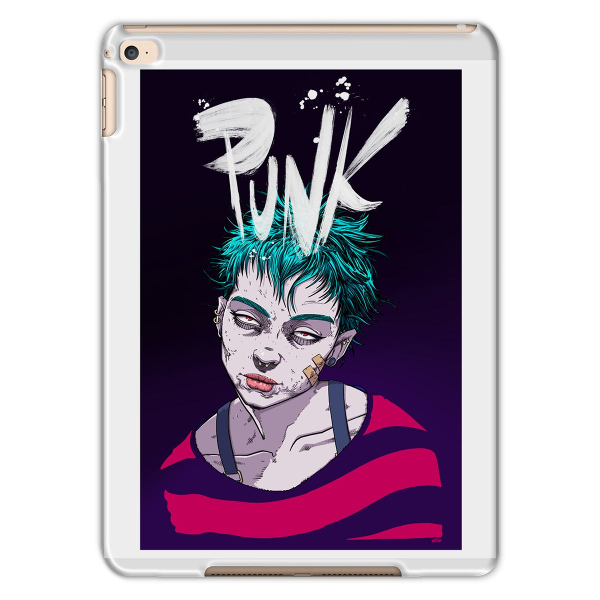 Unique and cool Punk rock Tablet Case illustration 