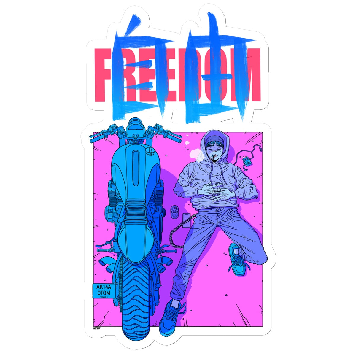 Freedom Akira-like motorbike Sticker